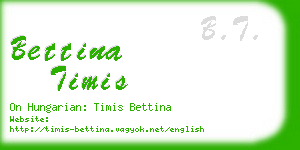 bettina timis business card